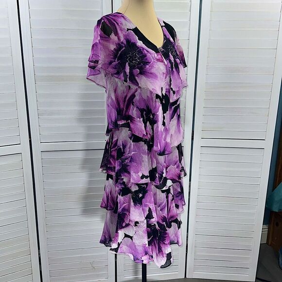 SLNY Dress Size 8 Cocktail Floral Sleeveless NWT - Picture 4 of 14